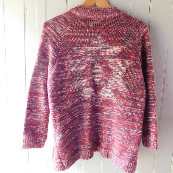 💞 Aztec Bohemian Rust Cardigan - Picture 1 of 14